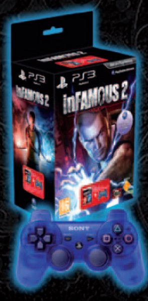 Infamous 2   Dualshock 3 Crimson Blue Ps3